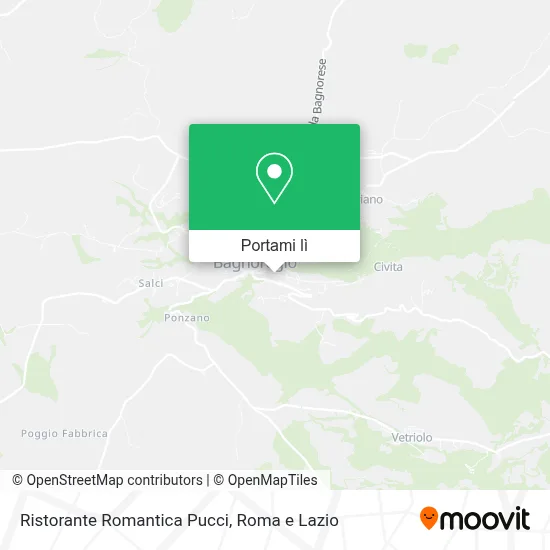 Mappa Ristorante Romantica Pucci
