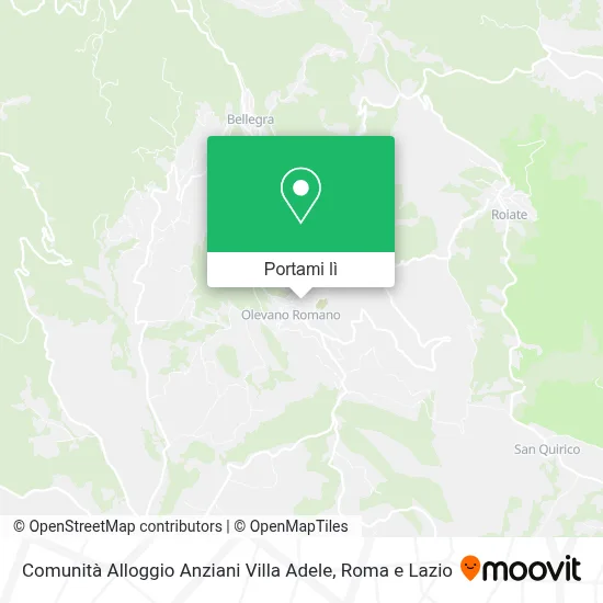 Mappa Comunità Alloggio Anziani Villa Adele
