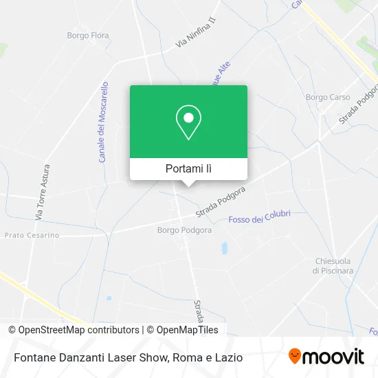 Mappa Fontane Danzanti Laser Show