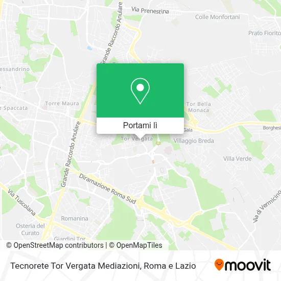 Mappa Tecnorete Tor Vergata Mediazioni