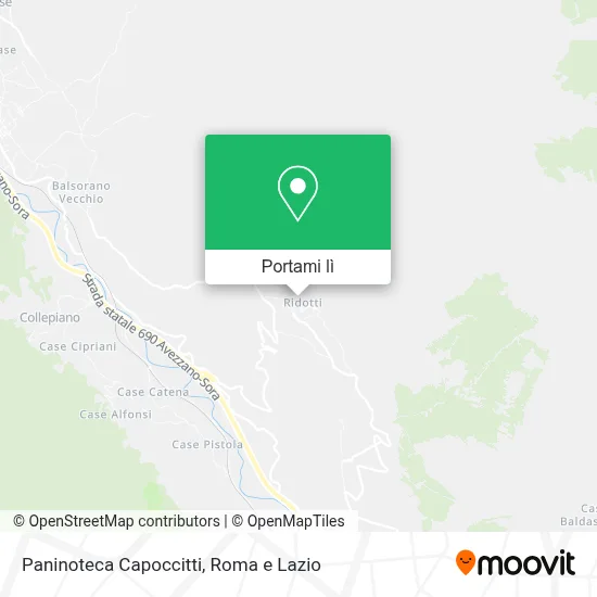 Mappa Paninoteca Capoccitti