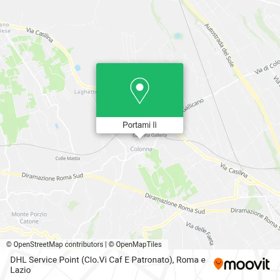 Mappa DHL Service Point (Clo.Vi Caf E Patronato)