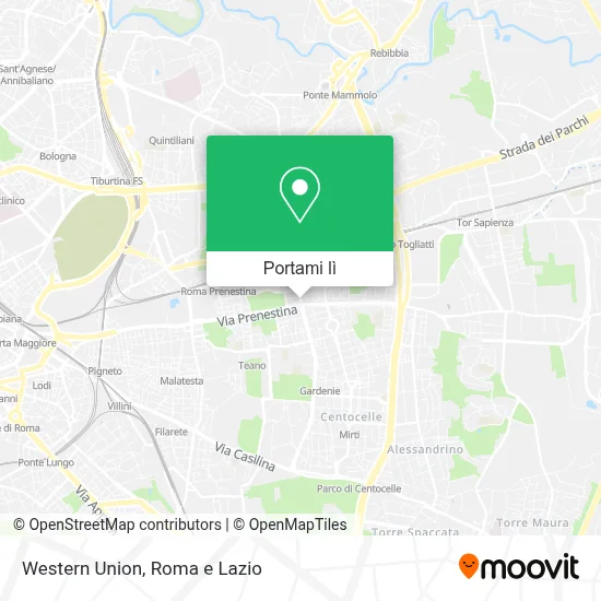 Mappa Western Union