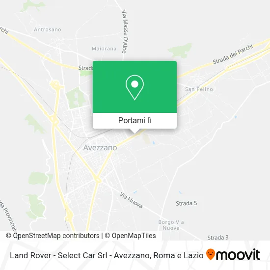 Mappa Land Rover - Select Car Srl - Avezzano