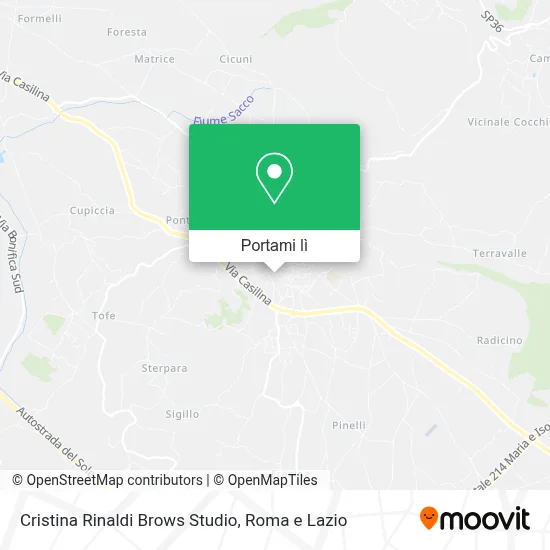 Mappa Cristina Rinaldi Brows Studio