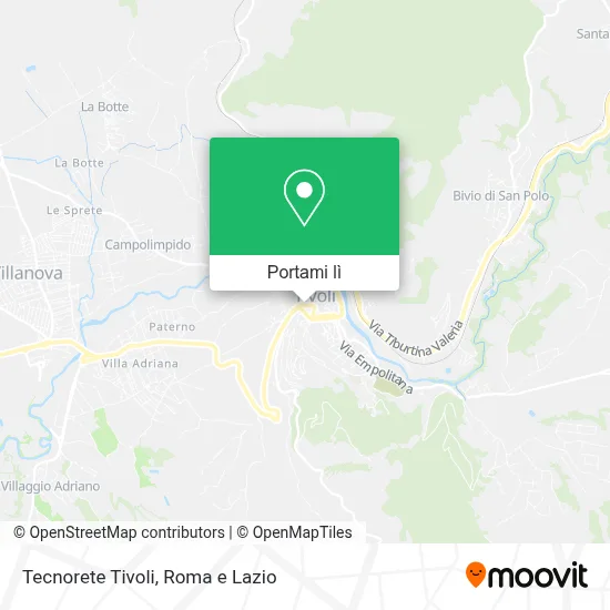 Mappa Tecnorete Tivoli