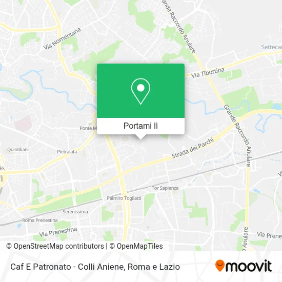 Mappa Caf E Patronato - Colli Aniene