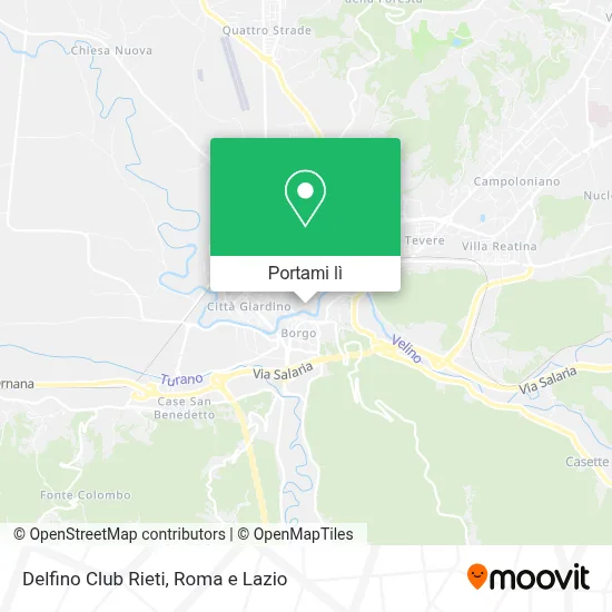 Mappa Delfino Club Rieti