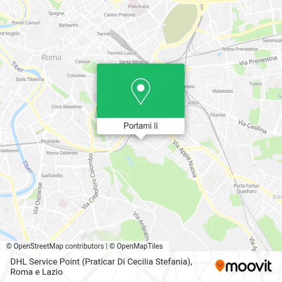 Mappa DHL Service Point (Praticar Di Cecilia Stefania)