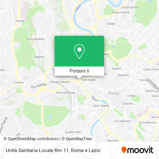 Mappa Unità Sanitaria Locale Rm 11