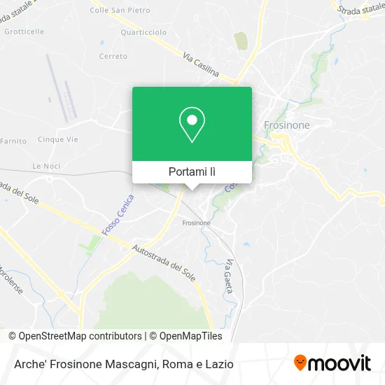 Mappa Arche' Frosinone  Mascagni
