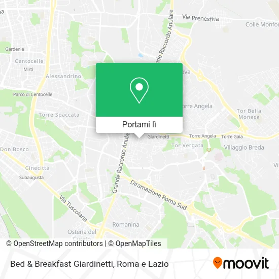 Mappa Bed & Breakfast Giardinetti