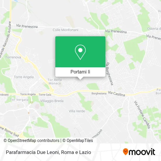 Mappa Parafarmacia Due Leoni
