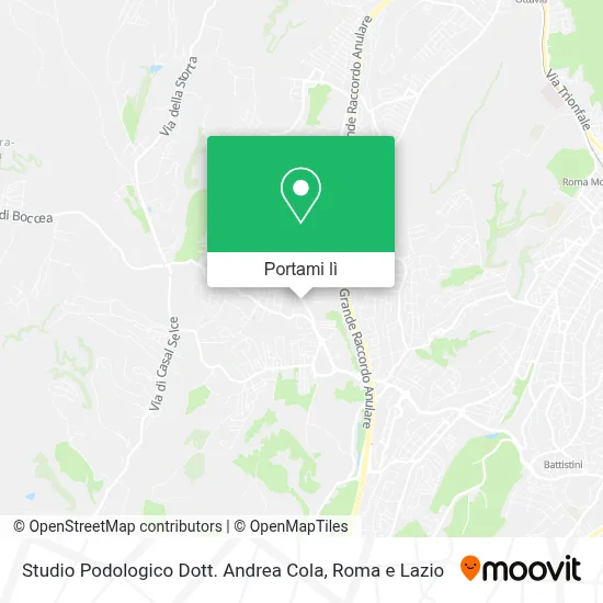 Mappa Studio Podologico Dott. Andrea Cola