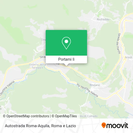 Mappa Autostrada Roma-Aquila