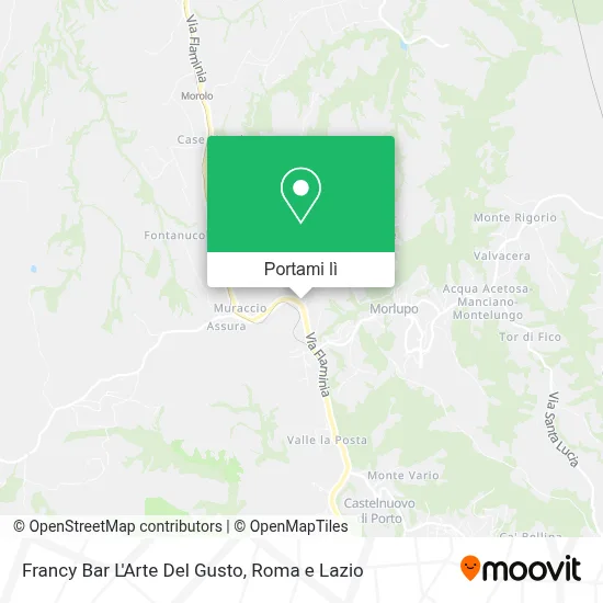 Mappa Francy Bar L'Arte Del Gusto