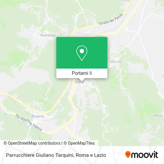 Mappa Parrucchiere Giuliano Tarquini