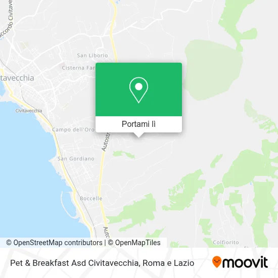 Mappa Pet & Breakfast Asd Civitavecchia