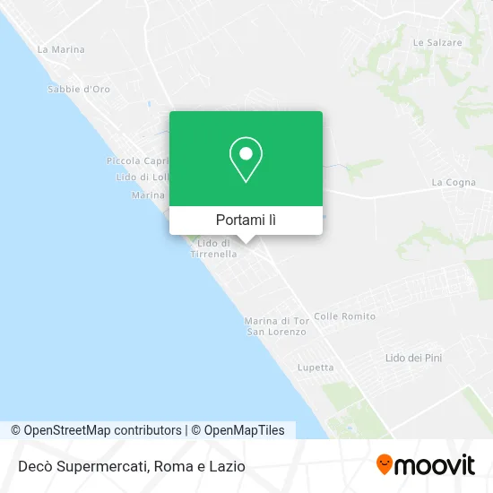 Mappa Decò Supermercati