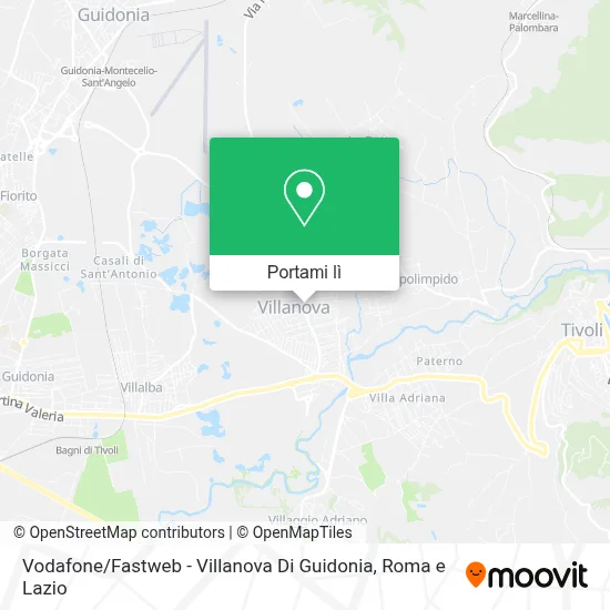 Mappa Vodafone / Fastweb - Villanova Di Guidonia