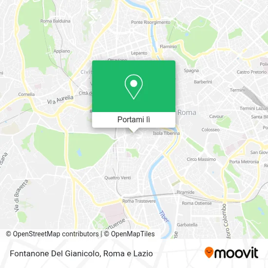 Mappa Fontanone Del Gianicolo