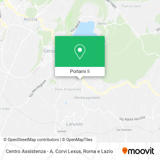 Mappa Centro Assistenza - A. Corvi Lexus