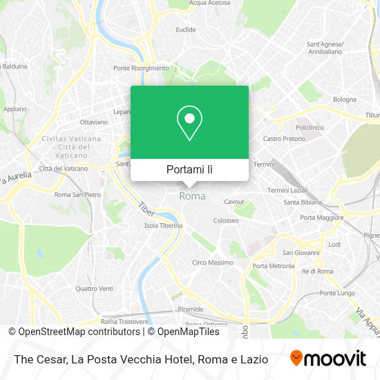 Mappa The Cesar,  La Posta Vecchia Hotel