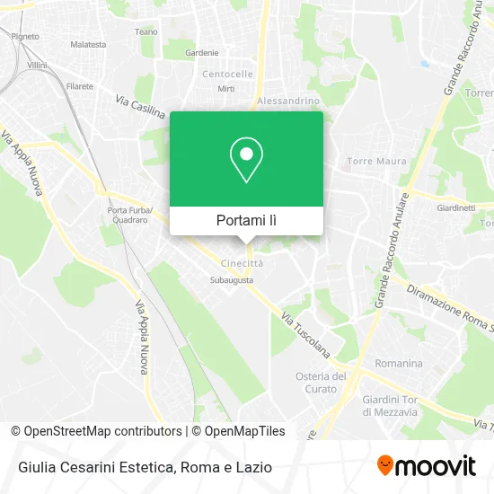 Mappa Giulia Cesarini Estetica