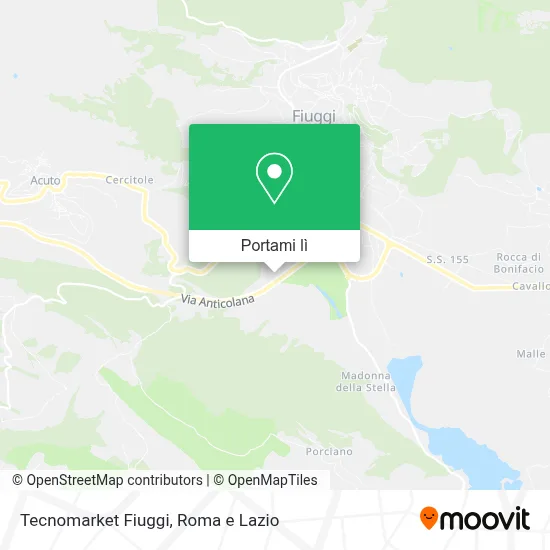 Mappa Tecnomarket Fiuggi