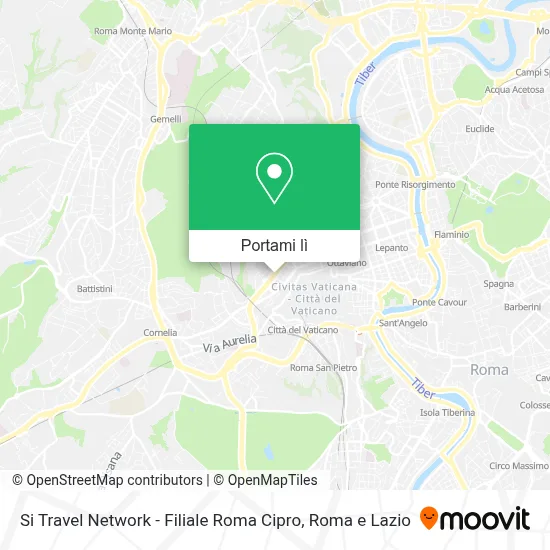 Mappa Si Travel Network - Filiale Roma Cipro