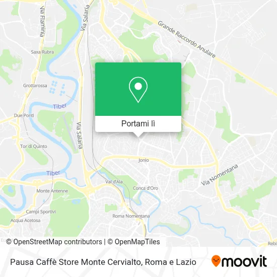 Mappa Pausa Caffè Store Monte Cervialto