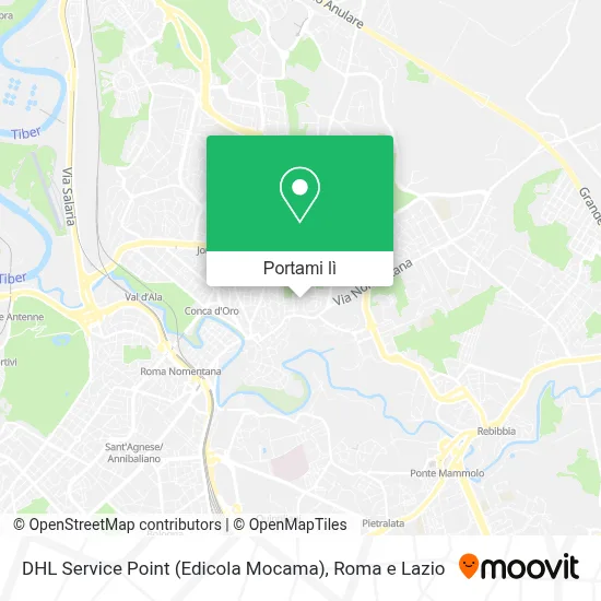 Mappa DHL Service Point (Edicola Mocama)