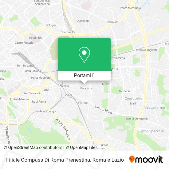 Mappa Filiale Compass Di Roma Prenestina