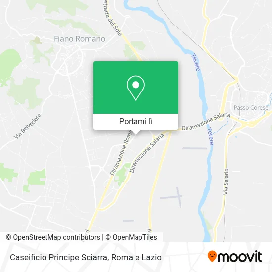 Mappa Caseificio Principe Sciarra