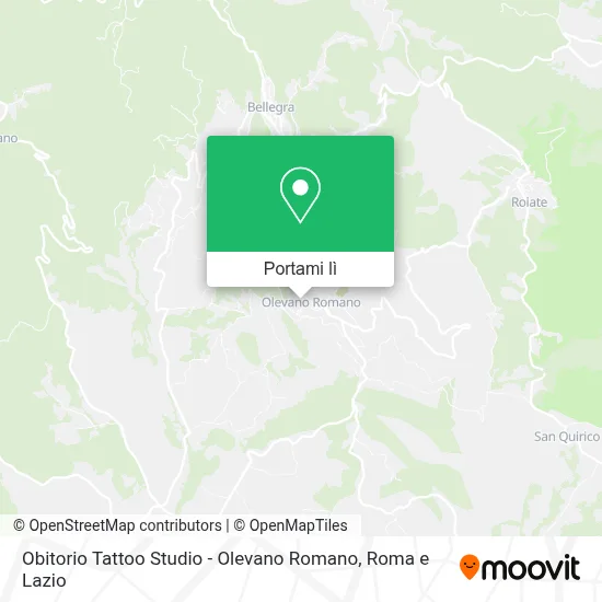 Mappa Obitorio Tattoo Studio - Olevano Romano