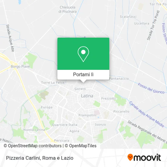 Mappa Pizzeria Carlini