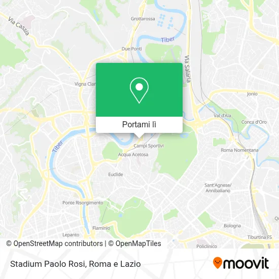 Mappa Stadium Paolo Rosi