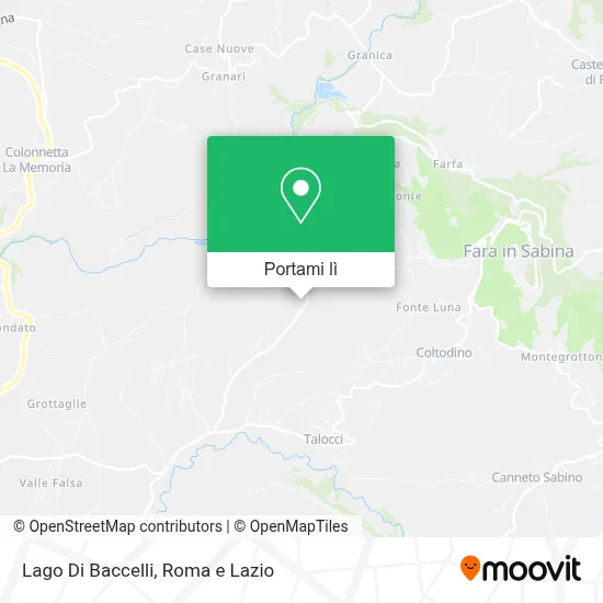 Mappa Lago Di Baccelli