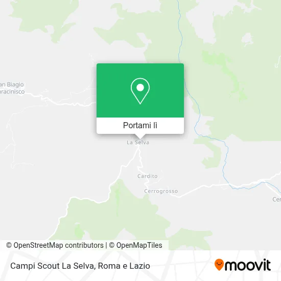 Mappa Campi Scout La Selva