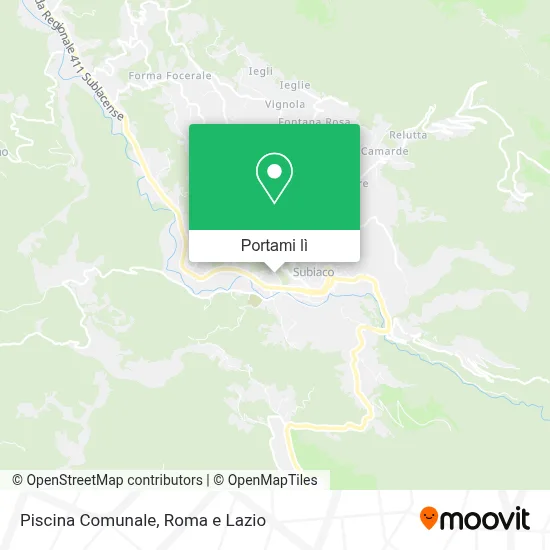 Mappa Piscina Comunale