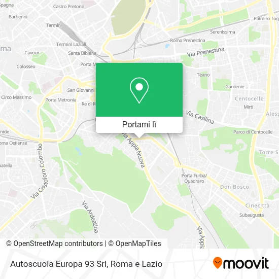 Mappa Autoscuola Europa 93 Srl