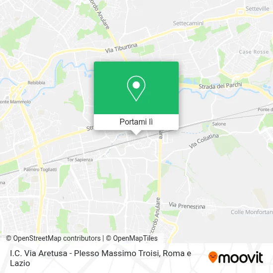 Mappa I.C. Via Aretusa - Plesso Massimo Troisi