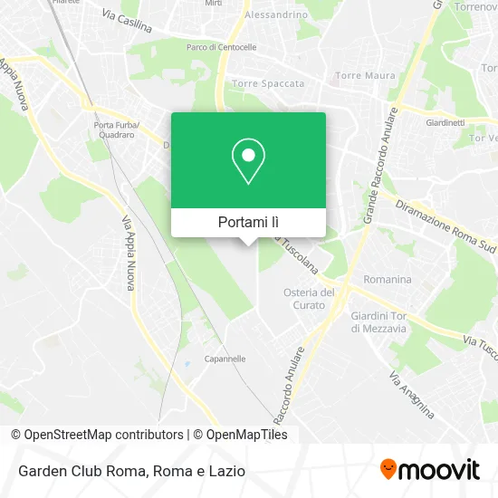 Mappa Garden Club Roma