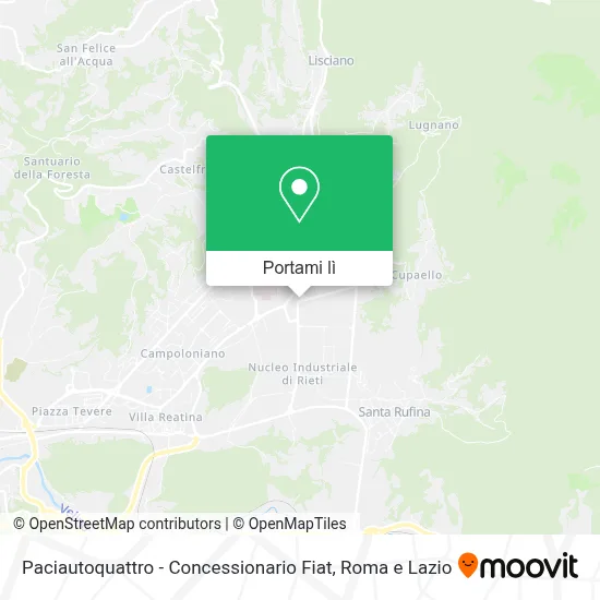 Mappa Paciautoquattro - Concessionario Fiat
