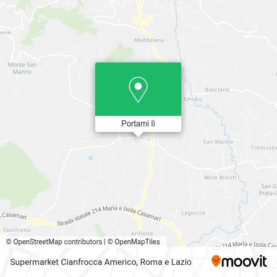 Mappa Supermarket Cianfrocca Americo