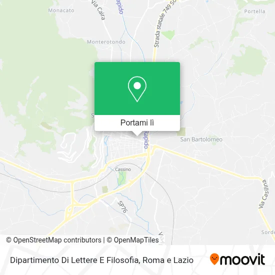 Mappa Dipartimento Di Lettere E Filosofia