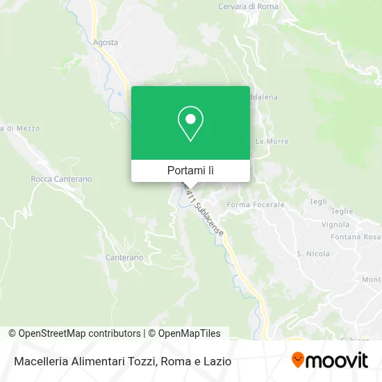 Mappa Macelleria Alimentari Tozzi