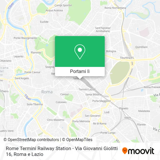 Mappa Rome Termini Railway Station - Via Giovanni Giolitti 16