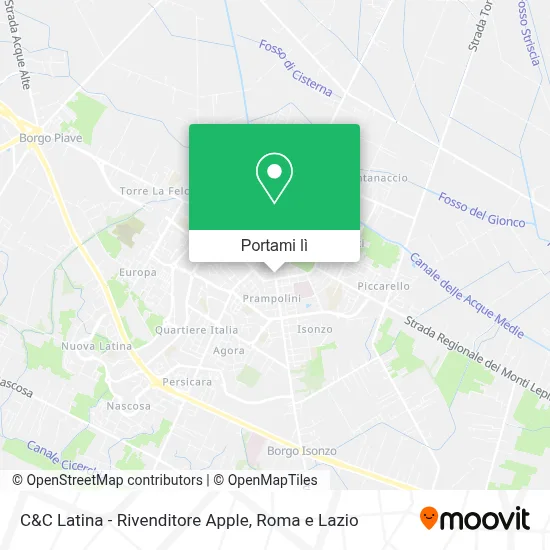 Mappa C&C Latina - Rivenditore Apple