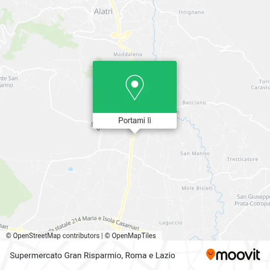 Mappa Supermercato Gran Risparmio